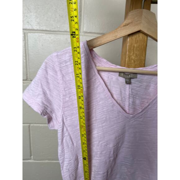 Lilla Small Pink Women's Top V-Neck Cotton - Picture 5 of 5